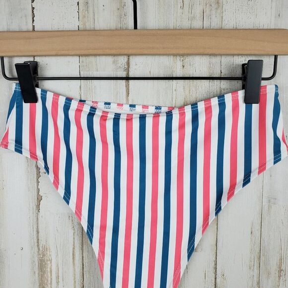 Zaful Striped Bikini Swimsuit Bottoms Size 4 - Picture 7 of 8
